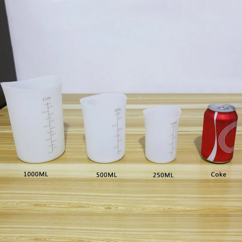 silicone measuring cup and spoon set measuring cup with spout heat resistant silicone