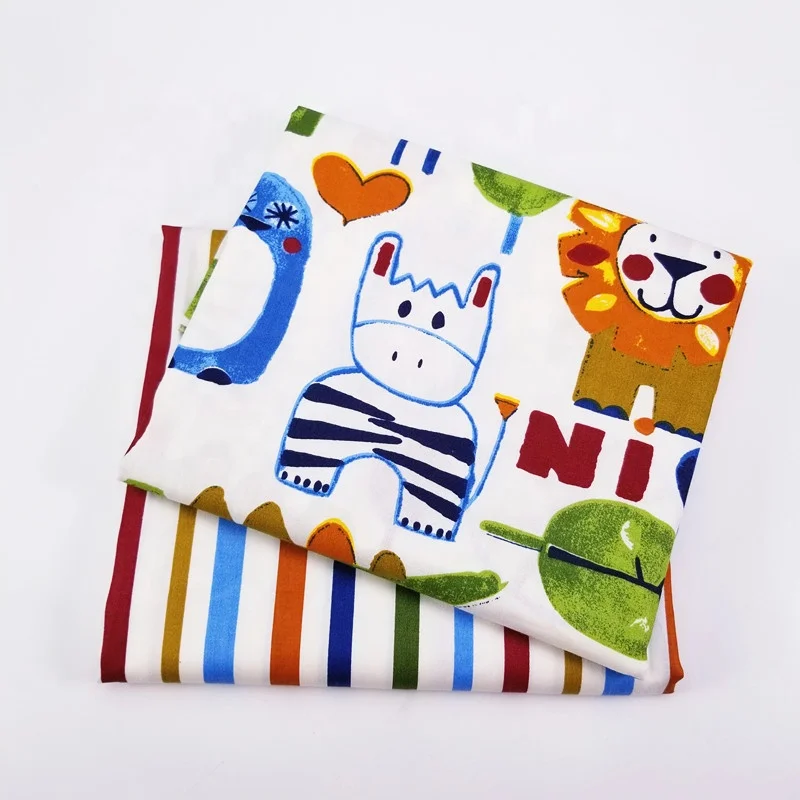 Cotton Twill Kids Cloth lion King Cartoon Printed Fabric 100% Cotton Woven for Sewing Baby Sheets