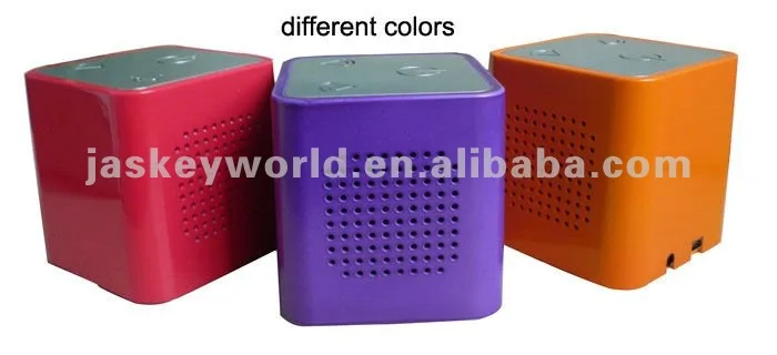 Mini Bass Cube Portable Speaker with LED Light
