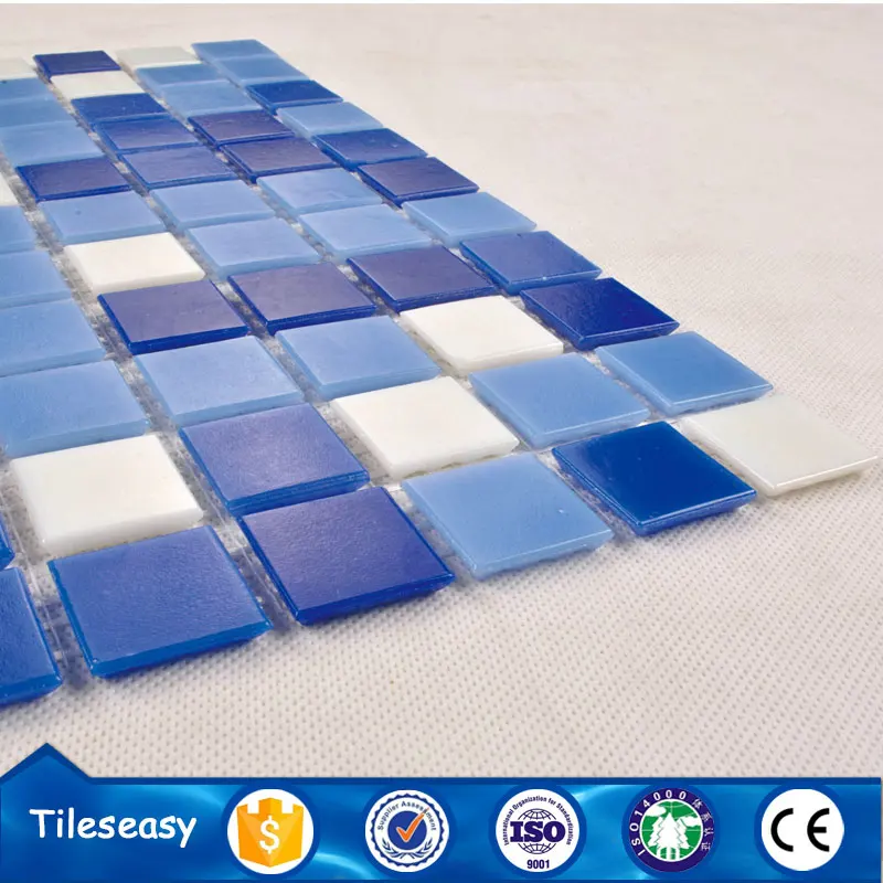 mix color glass mosaic tile production line for swimming pool tile