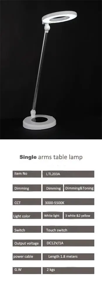 NAILTALK Wholesale Professional 12W Nail Led Magnifier Desk Table Lamp Magnifying Glass