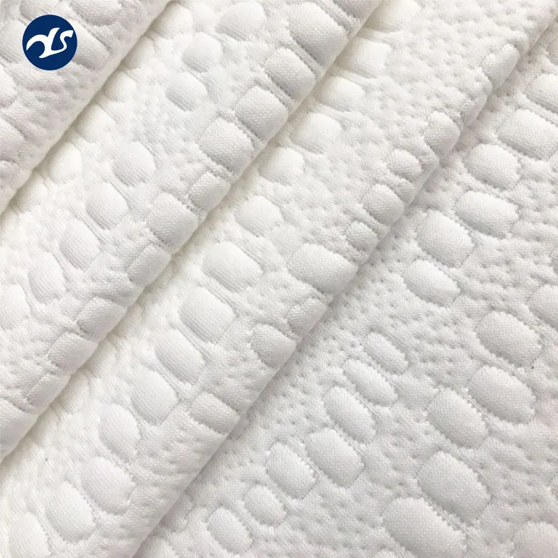 2022 new loook 100% polyester knitted fabric jacquard mattress fabric