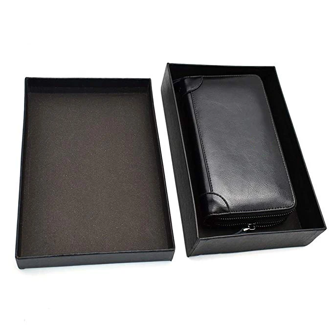 Mens Clutch Bag Handbag Leather Zipper Long Wallet Business Hand Clutch Phone Holder