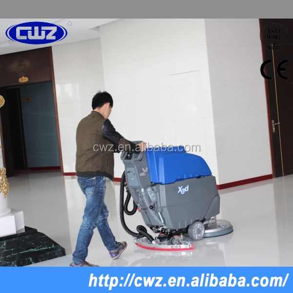 Hospital and hotel use battery powered low noise floor scrubber machine