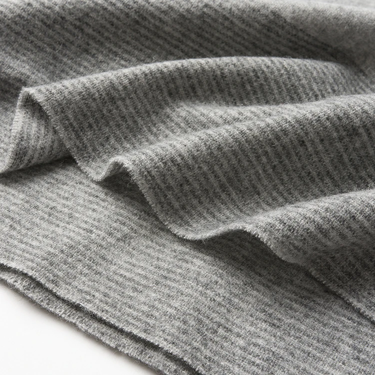 Inner Mongolia Long Shawls Unisex Winter 100% Lamb Wool Stripes Pashmina Women