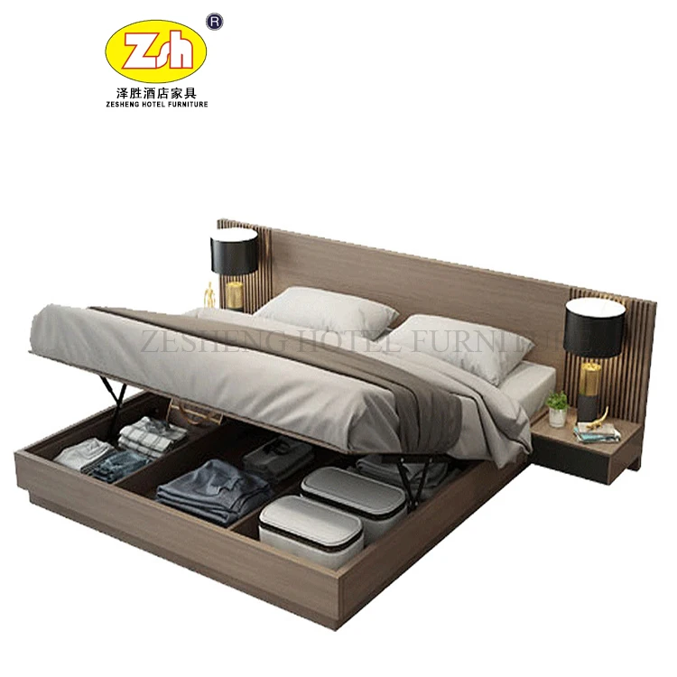 modern wood storage bedroom furniture storage bed MD-34 make in Foshan