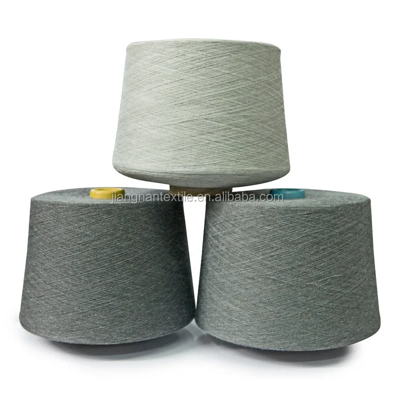 Recycled Polyester Dope Dyed yarn 24/2 Ne ring spinning weaving cone