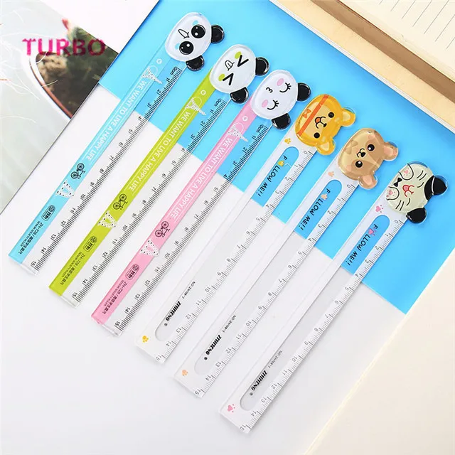 Европейская рекламная Подарочная Акция школьные канцелярские товары список креативных животных в форме рисунка прямые линейки 20 см пластиковая