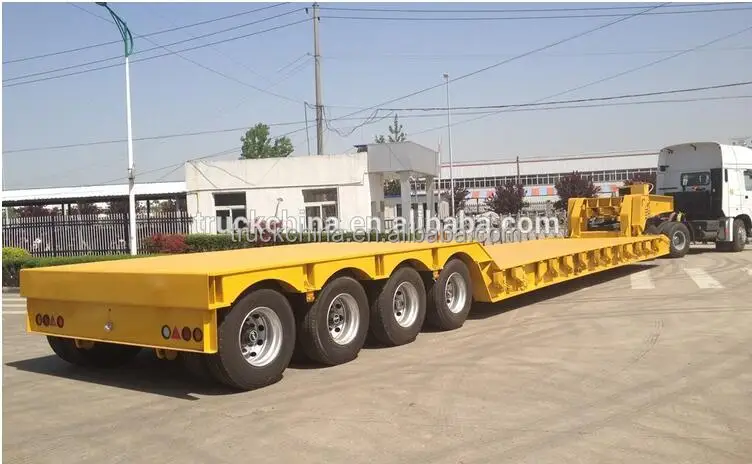 CIMC 4 Axle Excavator Transport Trailer 200 Ton Heavy Truck