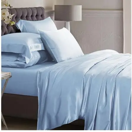GAGA Luxury Bedding Set High Quality Silk Duvet Cover Set Bedding Set Silk Pillowcase Wholesale Size Softly