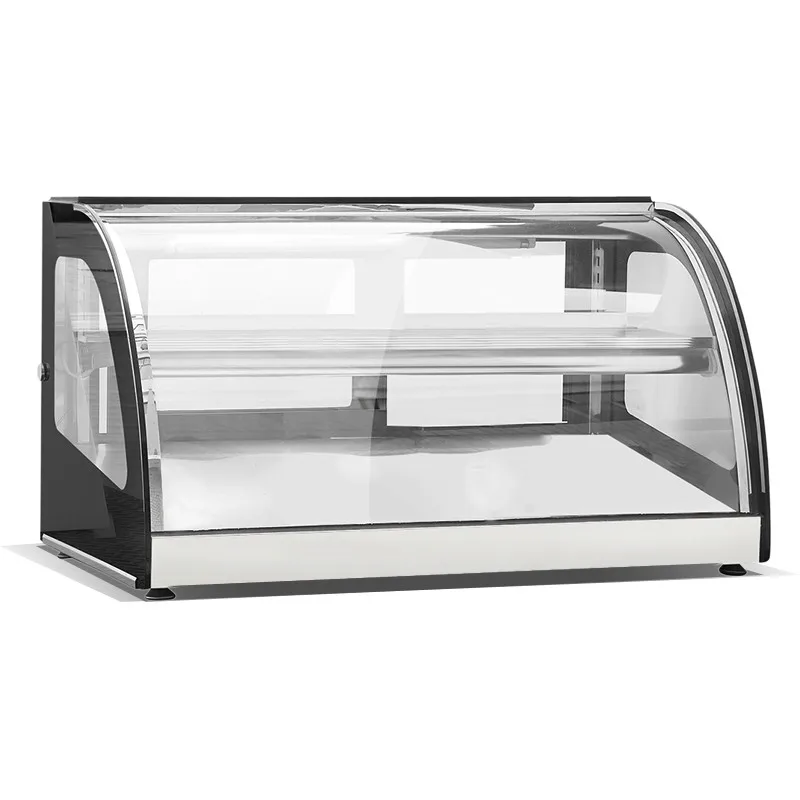 1 Layer Curved Glass Electric Mini Bread Display Cabinet Showcase, Warming Showcase