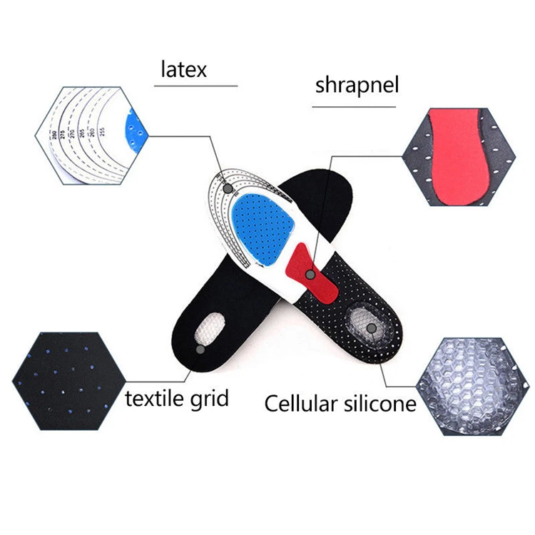 Soft Shoes Insoles Orthopedic Memory Foam Sport Arch Support Insert Soles Pad
