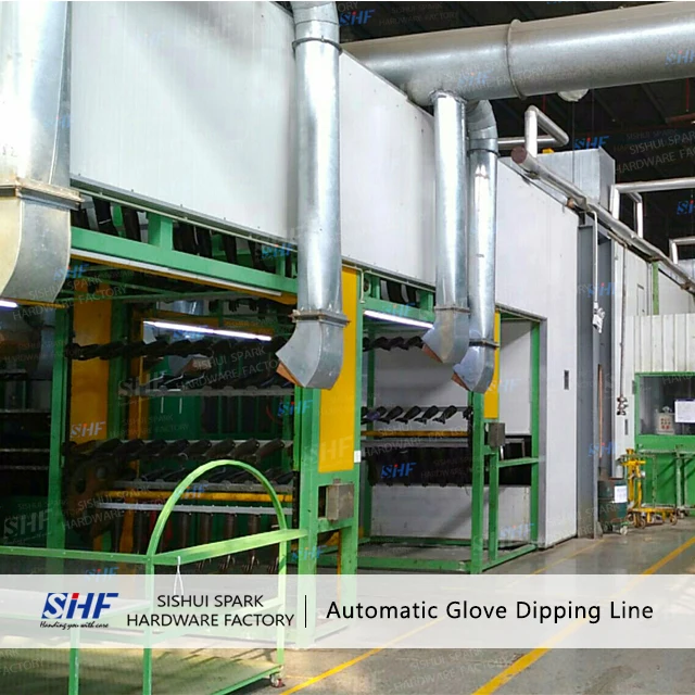 Long Sleeve (Knitting/Sewing)Sandy/Foam Glove Production Line/glove dipping machine
