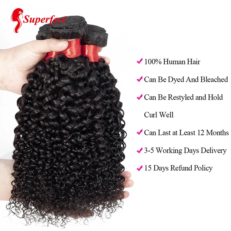  Высококачественные оптовые продажи 10 А 3 пучка с застежкой 4*4 кружевная площадь афро кудрявые завитые передние 100% волнистые волосы