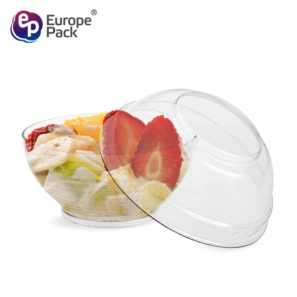 Eco-friendly food grade 90ml disposable plastic sugar bowl with lid