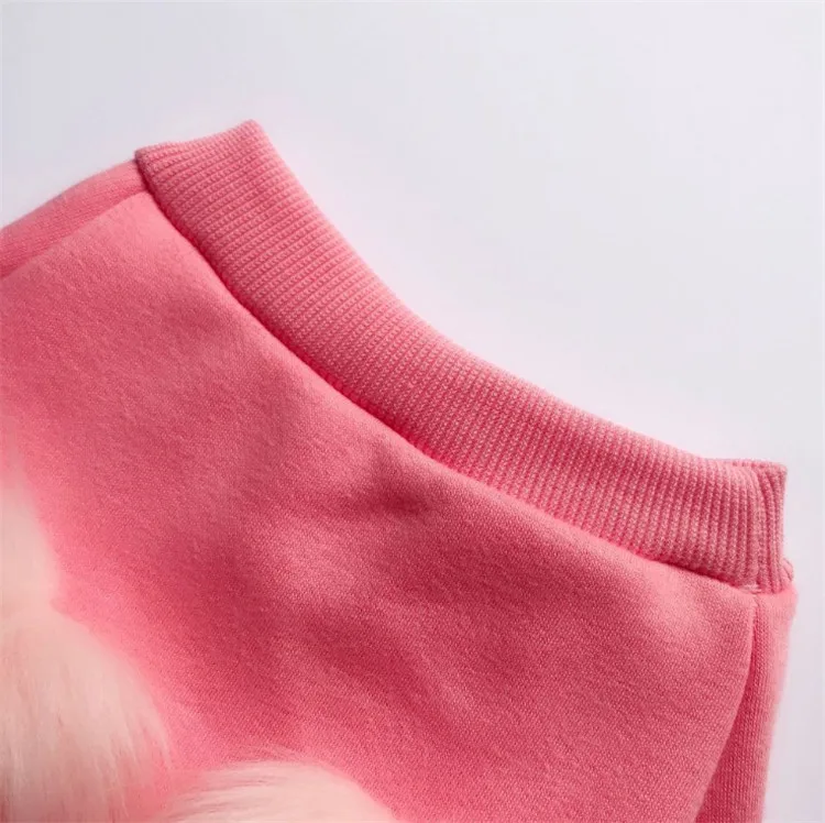 
wholesale fashion high quality little monster pink pet dog hoodie cute dog clothes 