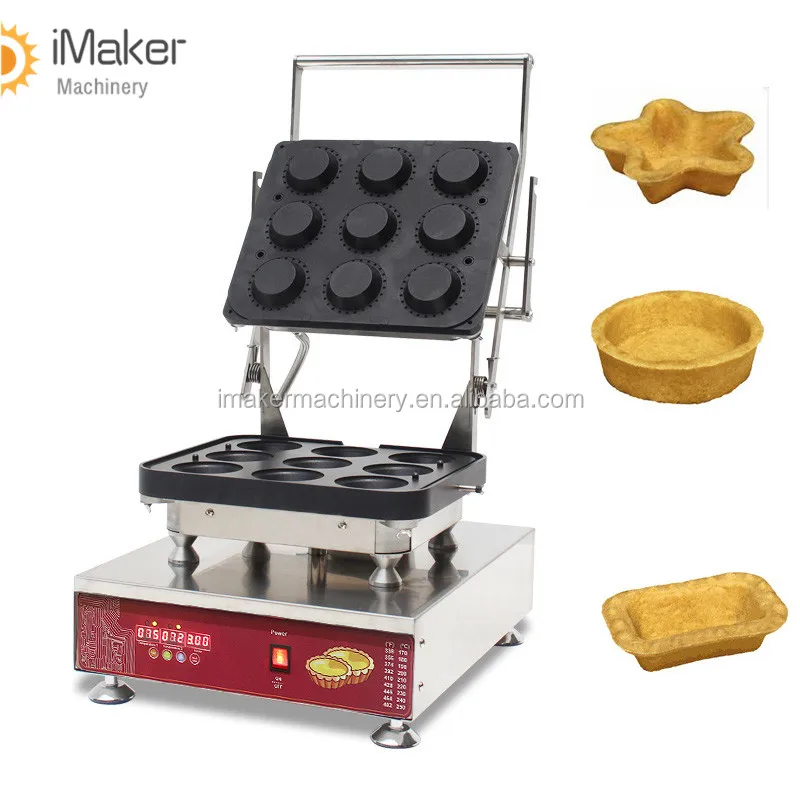 Quality egg tart waffle maker pie cupcake tartlets shell making machine