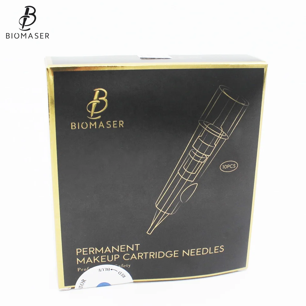 Free Shipping Hot BIOMASER 11U/15UG Permanent Makeup Machine Tattoo Needles Eyebrow Lips Cartridge Needles For Fast Lip Shading