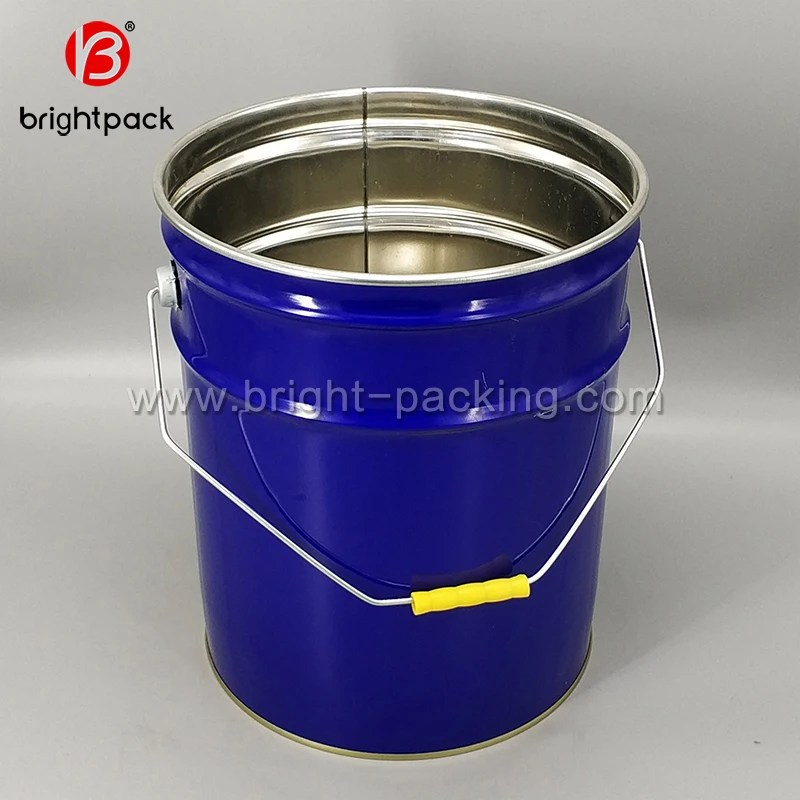 20 liter paint bucket metal tin drum 5 gallon tin pail with lug lid and handle