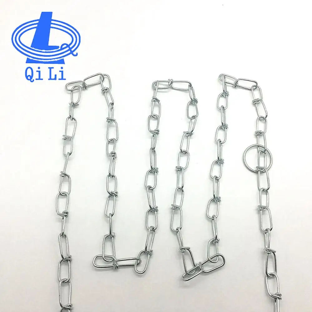 zinc plated knotted dog chain