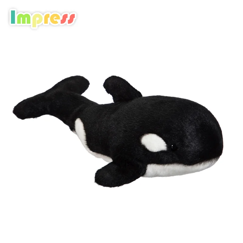 Супер мягкий прекрасный черный и белый комфорт детские киты плюшевые игрушки
