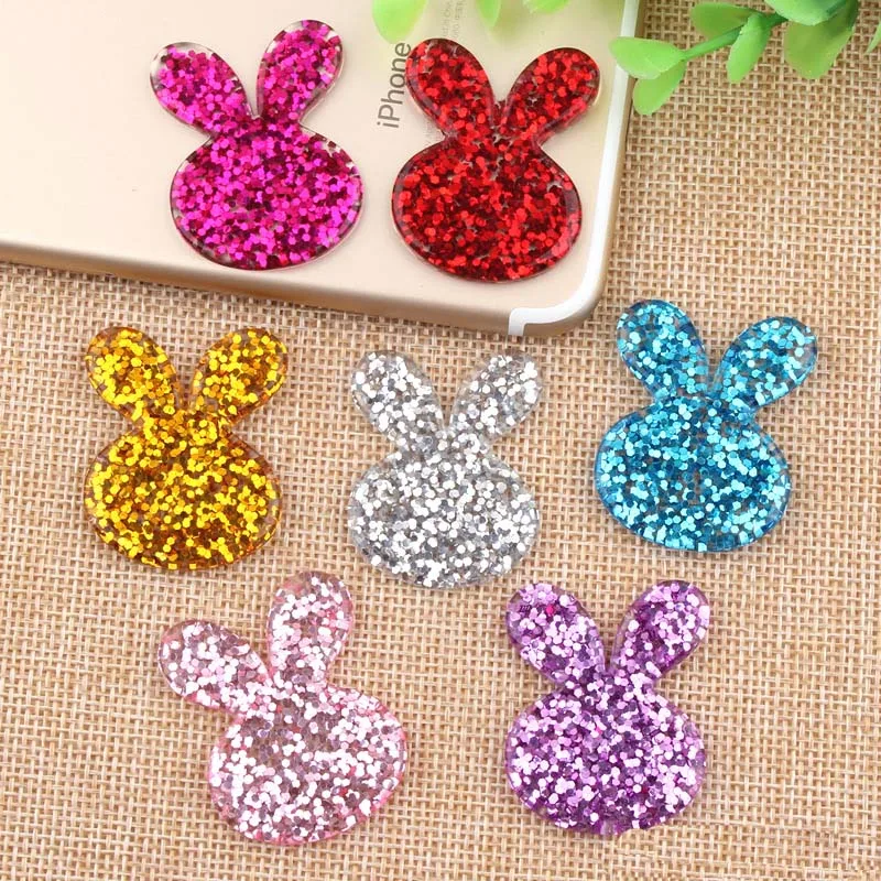  34*51 мм медведь Кабошон блестящие подвески из смолы DIY Модный чехол для мобильного телефона декоративные