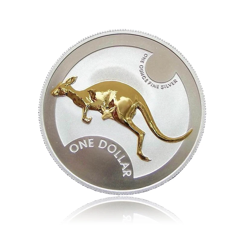 3d Gold plated australia kangaroo souvenir coins