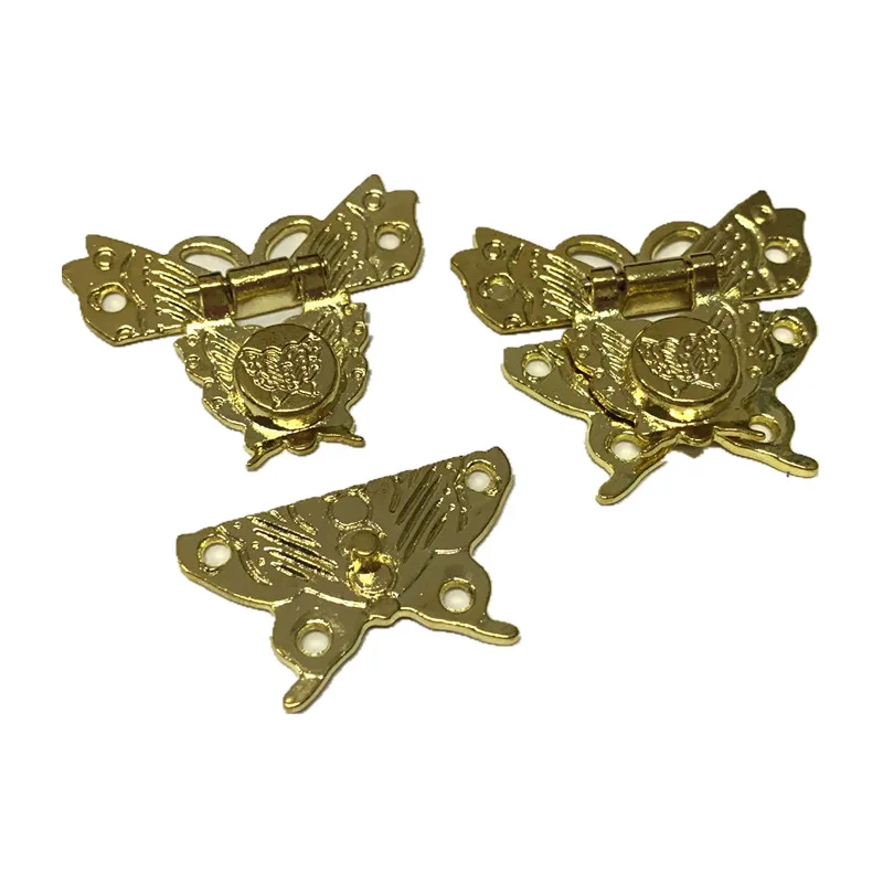 Factory supplier zinc alloy butterfly design metal lock for wooden box