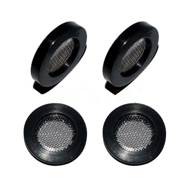 Factory price stainless steel rubber washer filter with mesh20 30 40 60 80 mesh screen filter cap/hose rubber washer