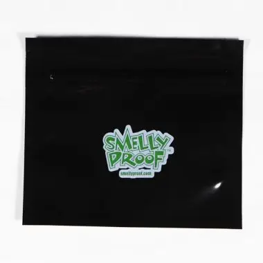 Custom Transparent Resealable Small Black Zip Mylar Bags Smell Proof Bag With Lock