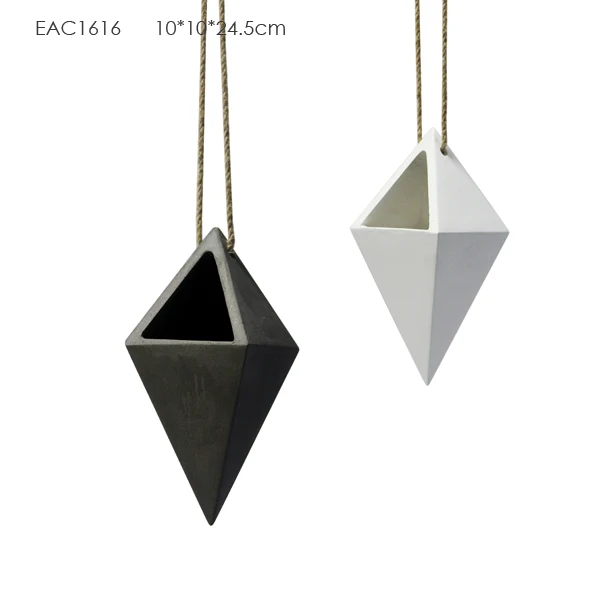 China suppliers half round white flower pot hanging wooden flower pot