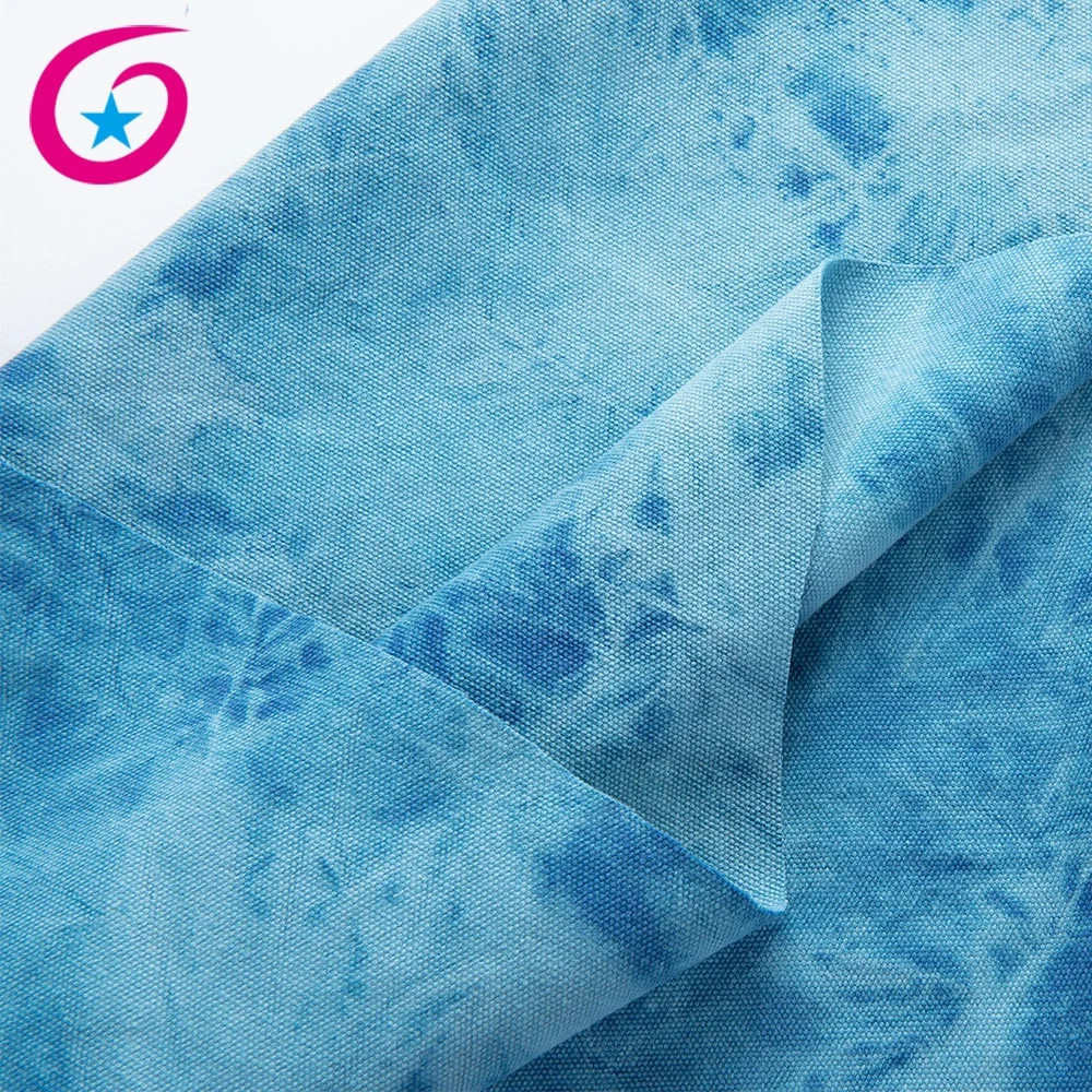 37*22 tie dye 100% cotton canvas 16 oz cotton fabric bag material fabric