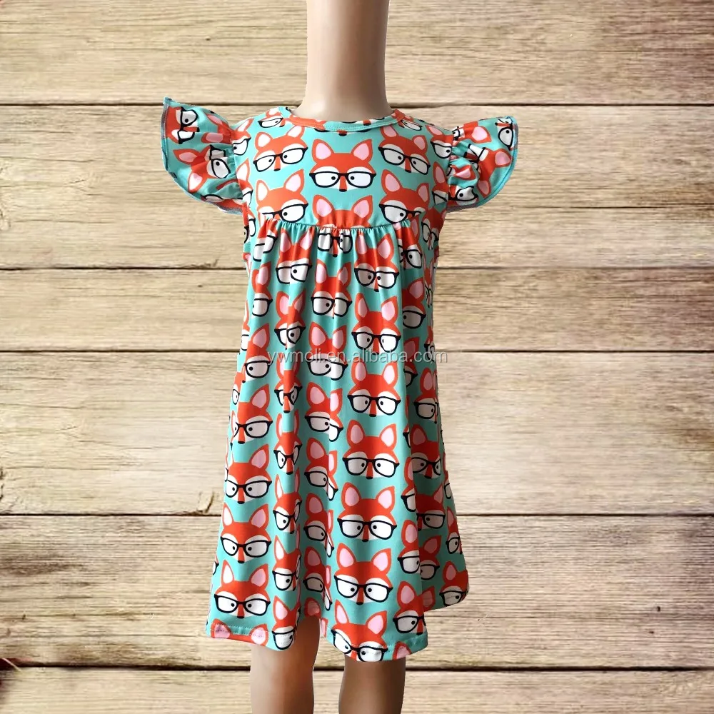 moli wholesale fox patterns pearl dress kids wear online summer baby dresses