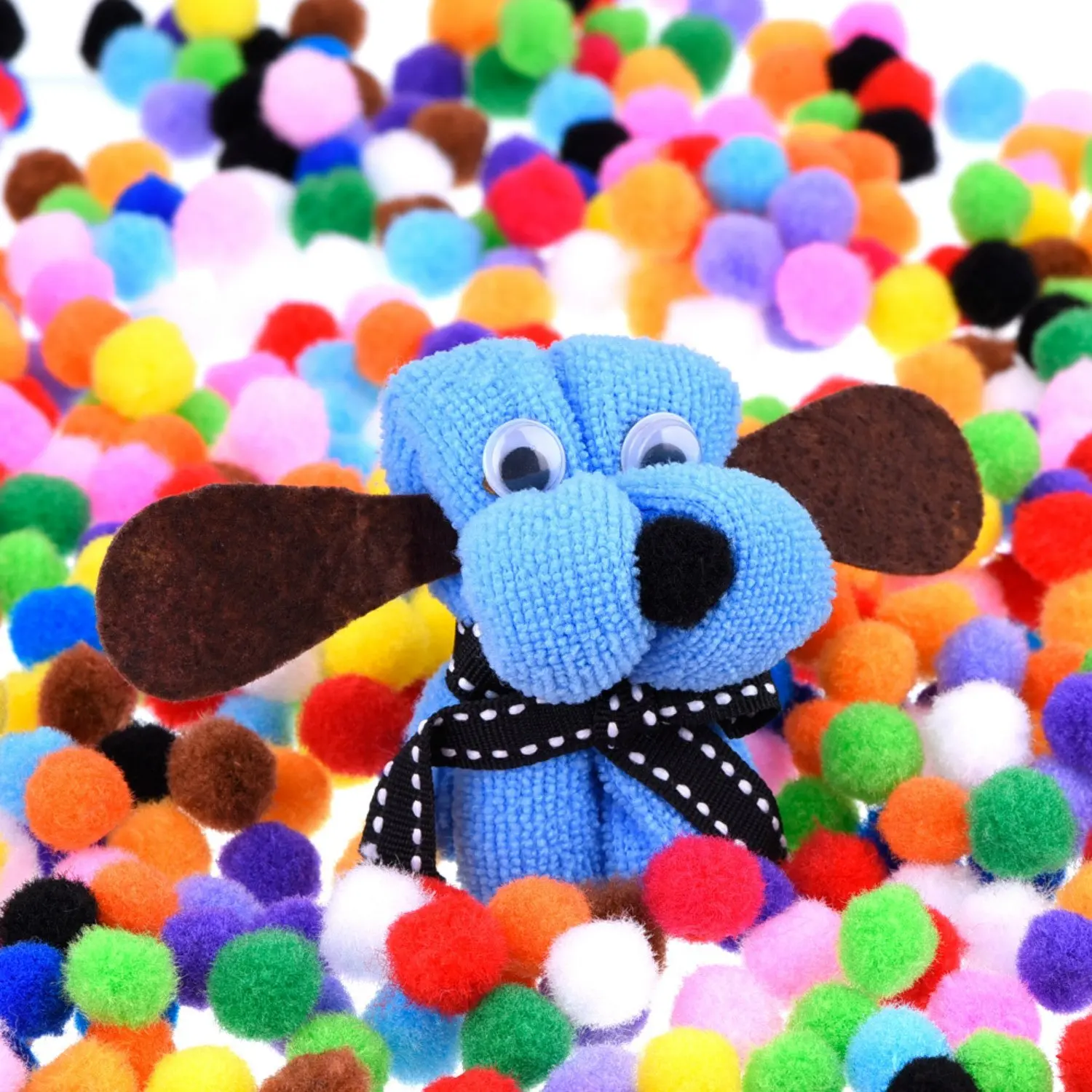 «Сделай сам» для чистки трубок ремесло набор Pom Poms Craft и высококачественные солнцезащитные очки игрушечные глаза самоклеющиеся