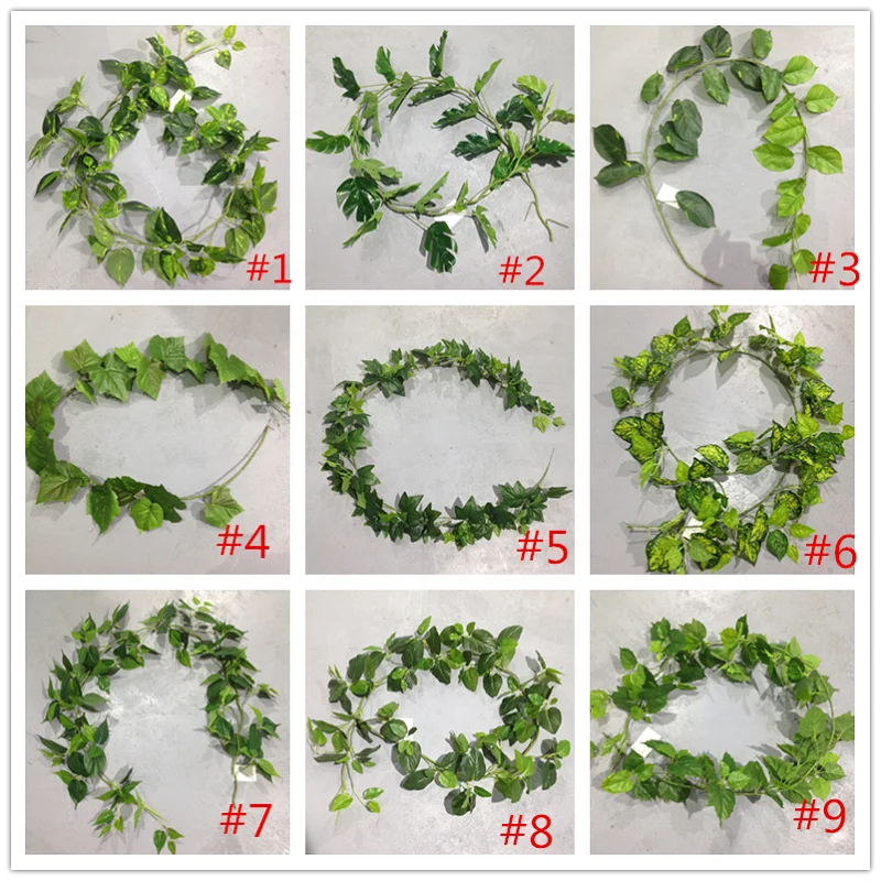 FC7312 искусственный настоящий сенсорный виноградный зеленый ротанговый трость для свадебного украшения