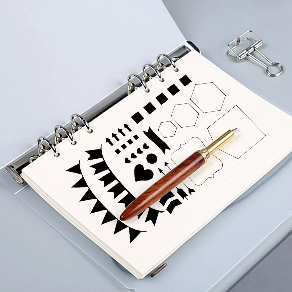 20pcs set Bullet Stencil Plastic Planner Stencils Notebook/Diary/Scrapbook DIY Drawing Template Stencil 4x7 Inch