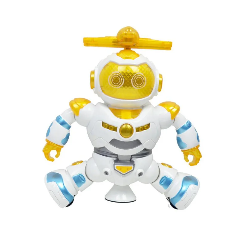 Electric Dancing Robot Toy With Light And Music 360 Stunt Spin B/O Toy
