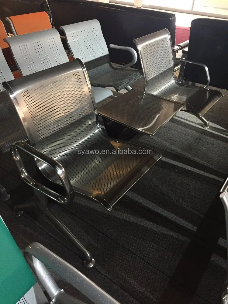 factory price 3 seater with table executive waiting room chair rowing bench airport seats (YA-80)