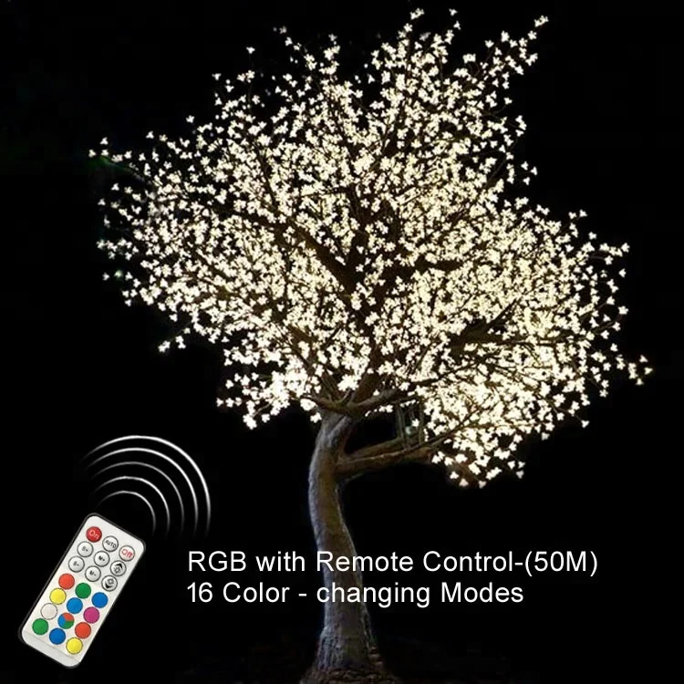 
2.8m super quality outdoor cherry blossom christmas decoration flowers wedding artificial RGB color changing led tree light 