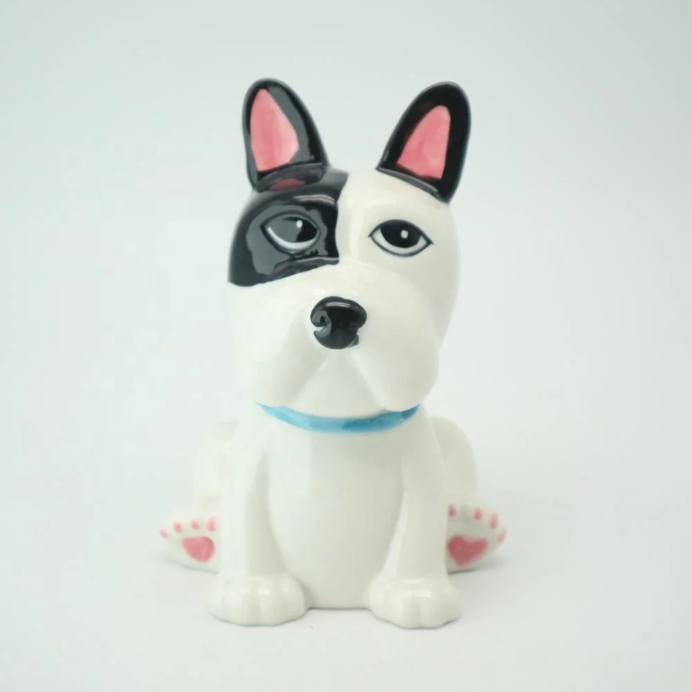Hot Selling Custom Cute Ceramic Dog Shape Coin Bank Toys for Child Gift