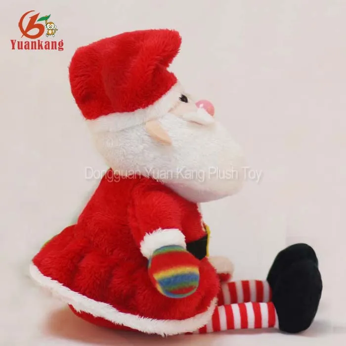 Christmas Standing Santa Claus plush doll with skis Ornament Decoration Traditional Collection stuffed toys Xmas series