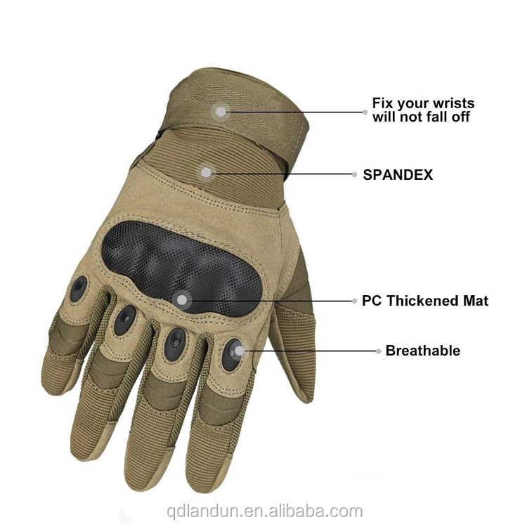 Best Black Full Finger Lightweight Military Tactical Gloves For Army