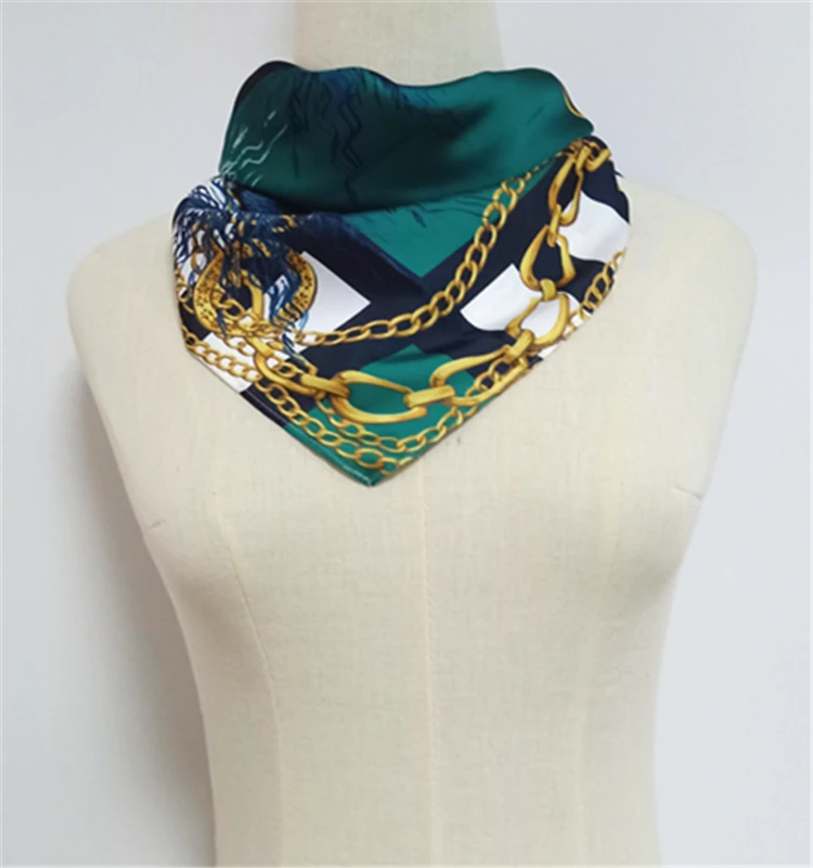 Newest Custom Printed Satin Silk Scarf Turkey Men Headscarf Colorful Designer Pattern All Seasons-Spring Summer Autumn Winter