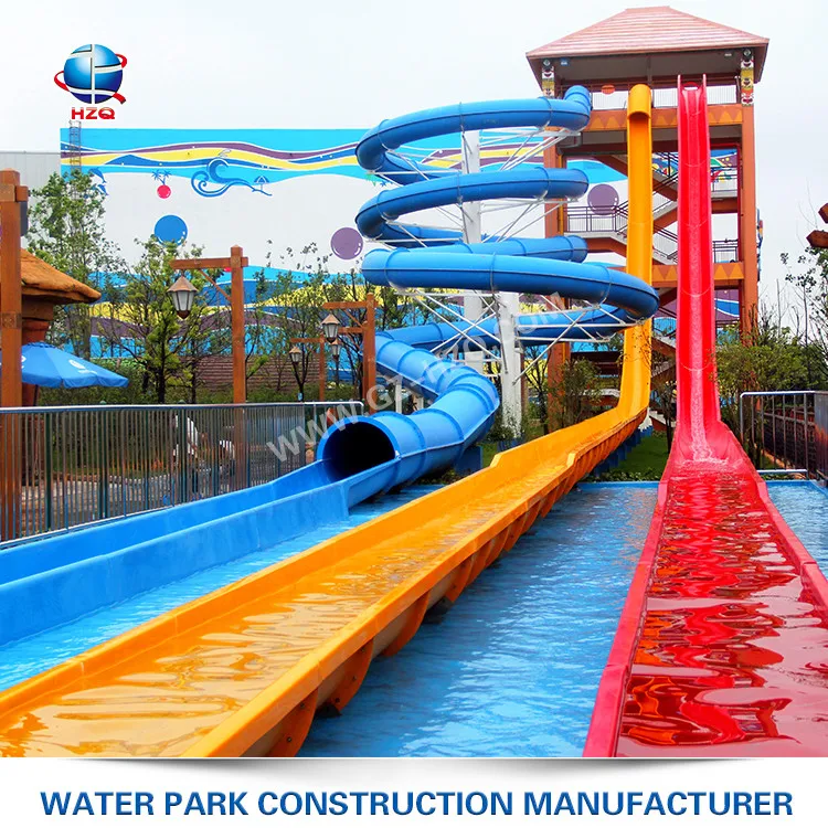 Giant aqua park equipment + aqua water park GRP water slide for children and adults