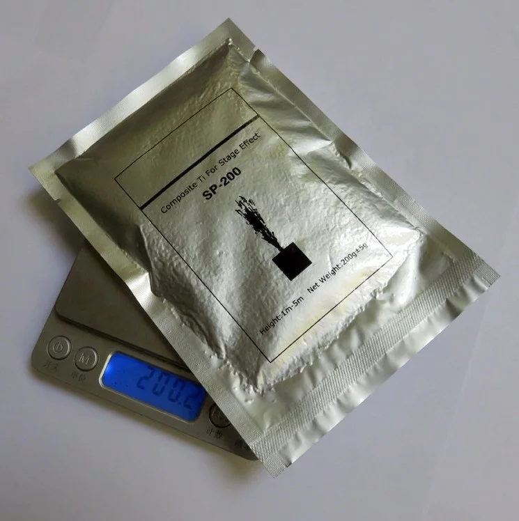 Порошок Ti для холодного искрового аппарата, расходные материалы для сценического эффекта, порошок для холодного фейерверка 200 г/пакет