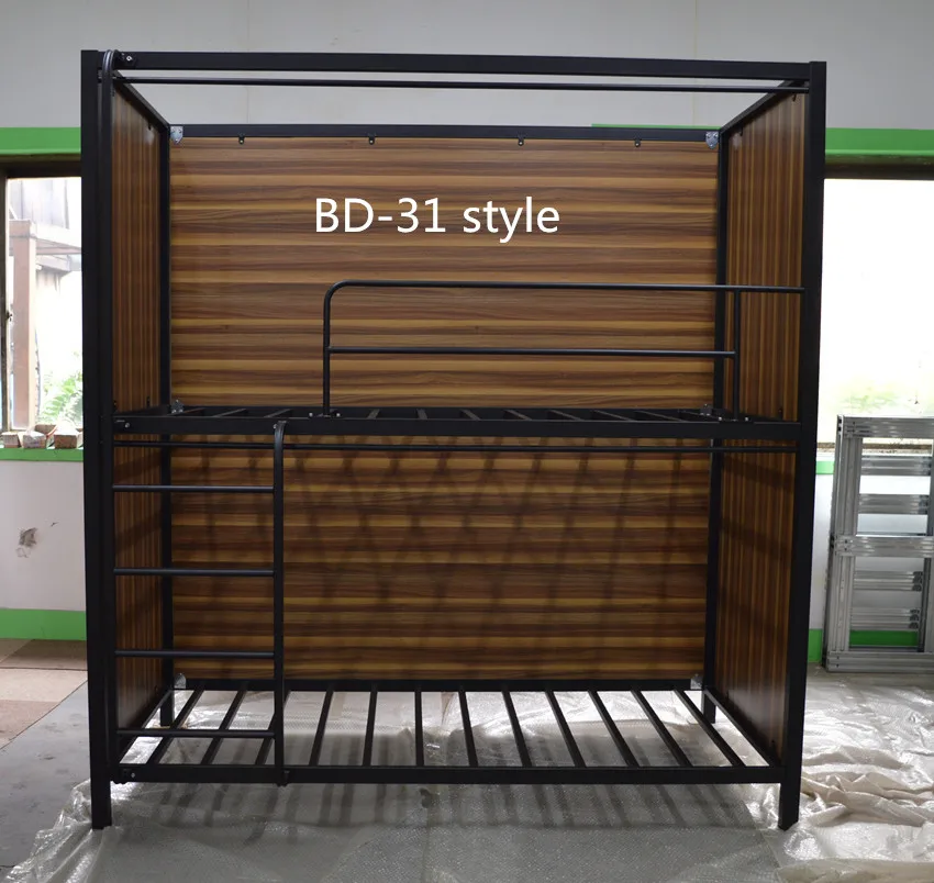 Adult Capsule Bunk Bed for Hostels Steel Metal School Student Dorm Bunk Bed Cheap Strong Army Military Dormitory Loft Bed Frame