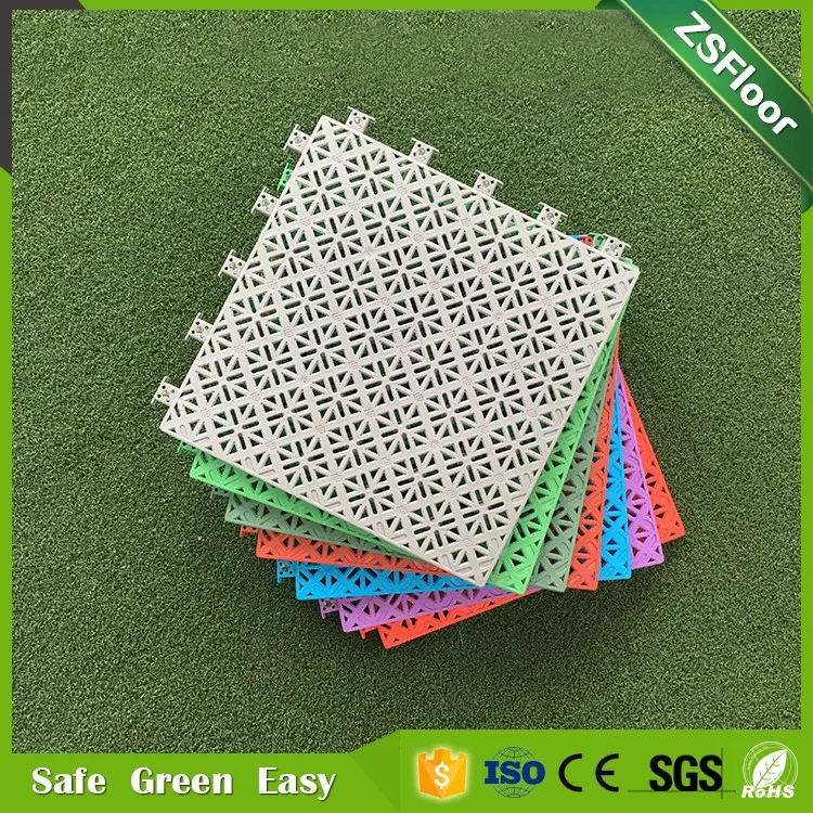 interlocking composite deck tiles futsal court plastic flooring