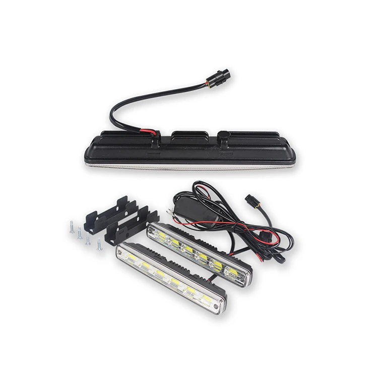 
Car Cob Hot Selling 2Pcs Leds Daytime Running Light Waterproof Cob Led Drl Flexible Light Strip For Universal Cars 