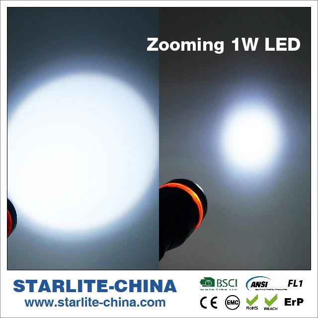 Low Cost hot sales ABS plastics Alkaline Saline battery 2xD handheld strong bright IPX4 long work time zooming torch