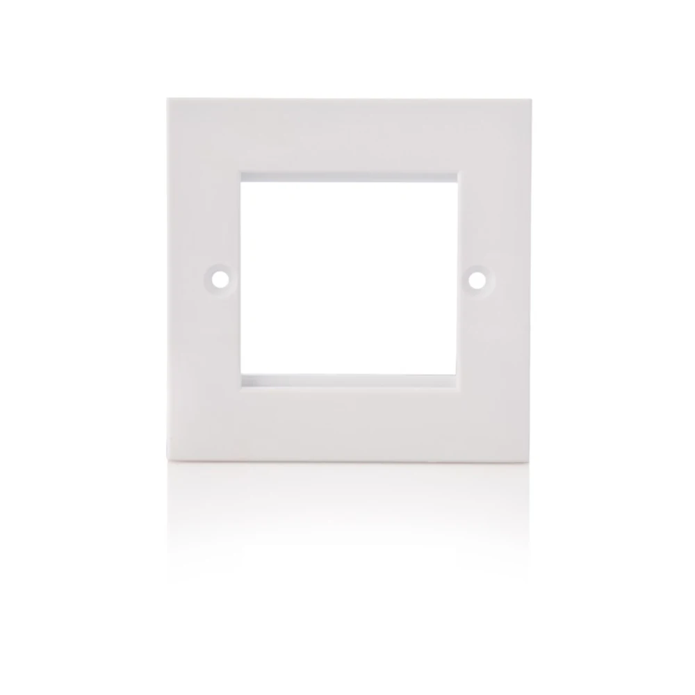 UK Type 2 Port Square Network Module Rj45 Rj11 Fiber Optic Faceplate Jbfp25-2--b-faceplate Rj45 UK Face Plate 86x86mm CN;ZHE